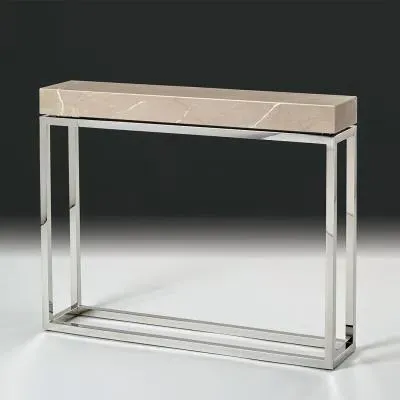 Kubo Console Table - Marble, Stainless Steel image