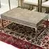 Kubo Occasional Table with Brass Base - Brown, Marble
