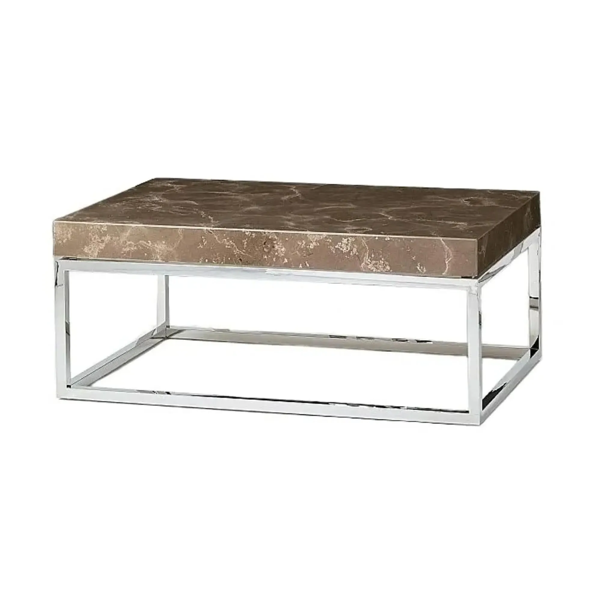 Kubo Round Occasional Table - Brown, Marble