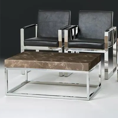 Kubo Round Occasional Table - Brown, Marble image