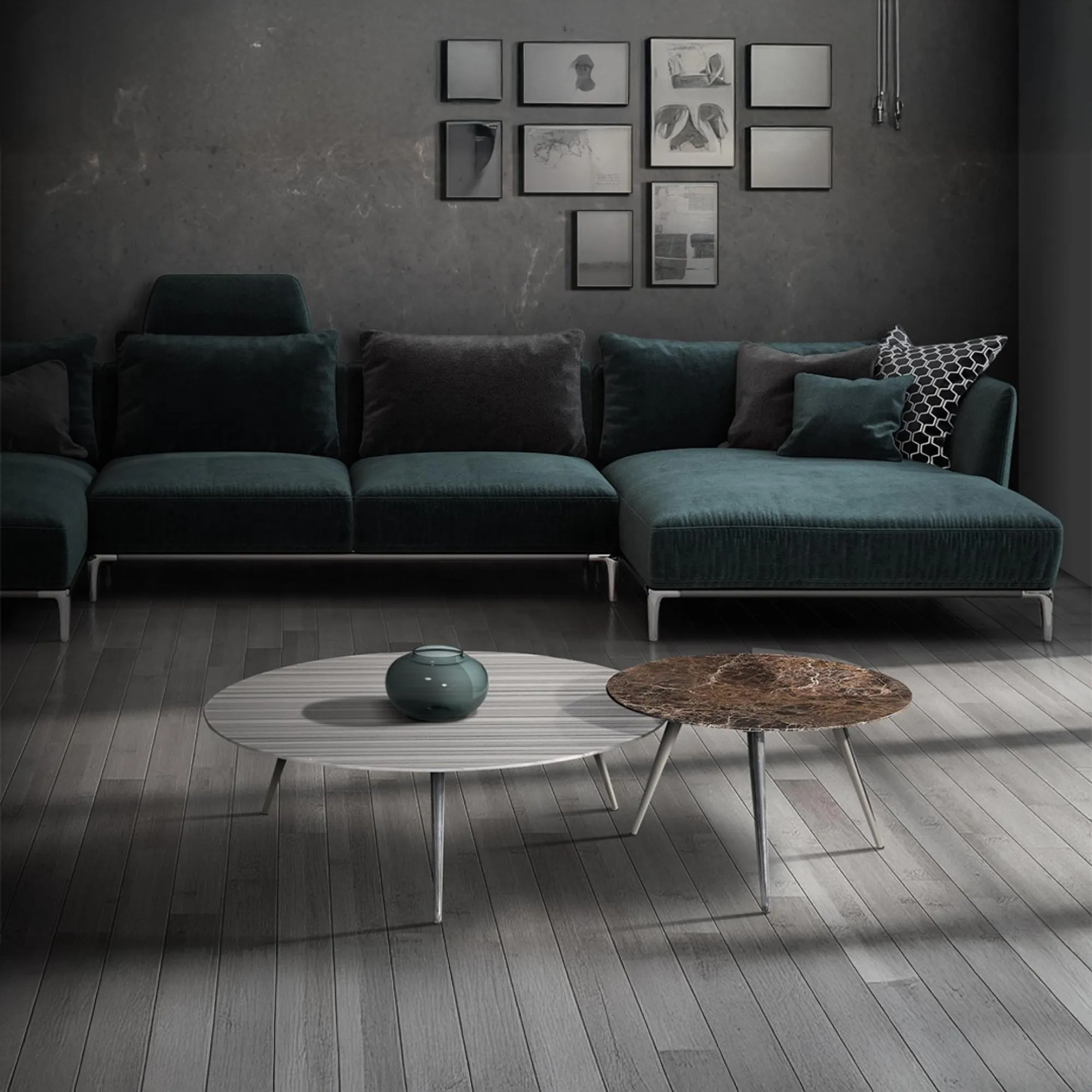 Livia Oval Coffee Table - Marble