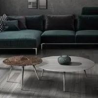 Livia Oval Coffee Table - Marble