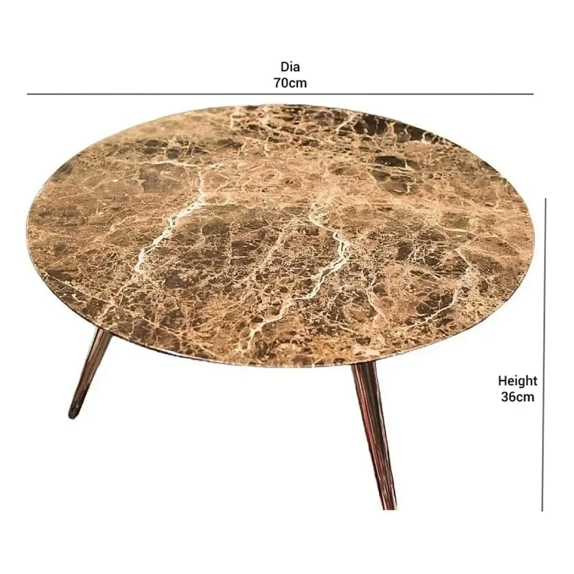 Livia Round Coffee Table - Marble