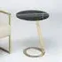 Loop Round Accent Table - Marble, Brass