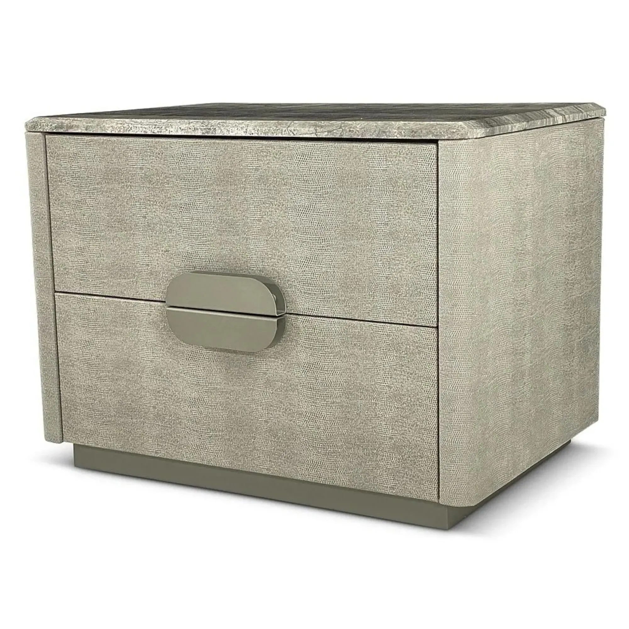 Marylin 2 Drawer Bedside Table - Marble