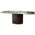 Mayfair 8-Seater Boat Edge Pedestal Dining Table - Marble, Wenge