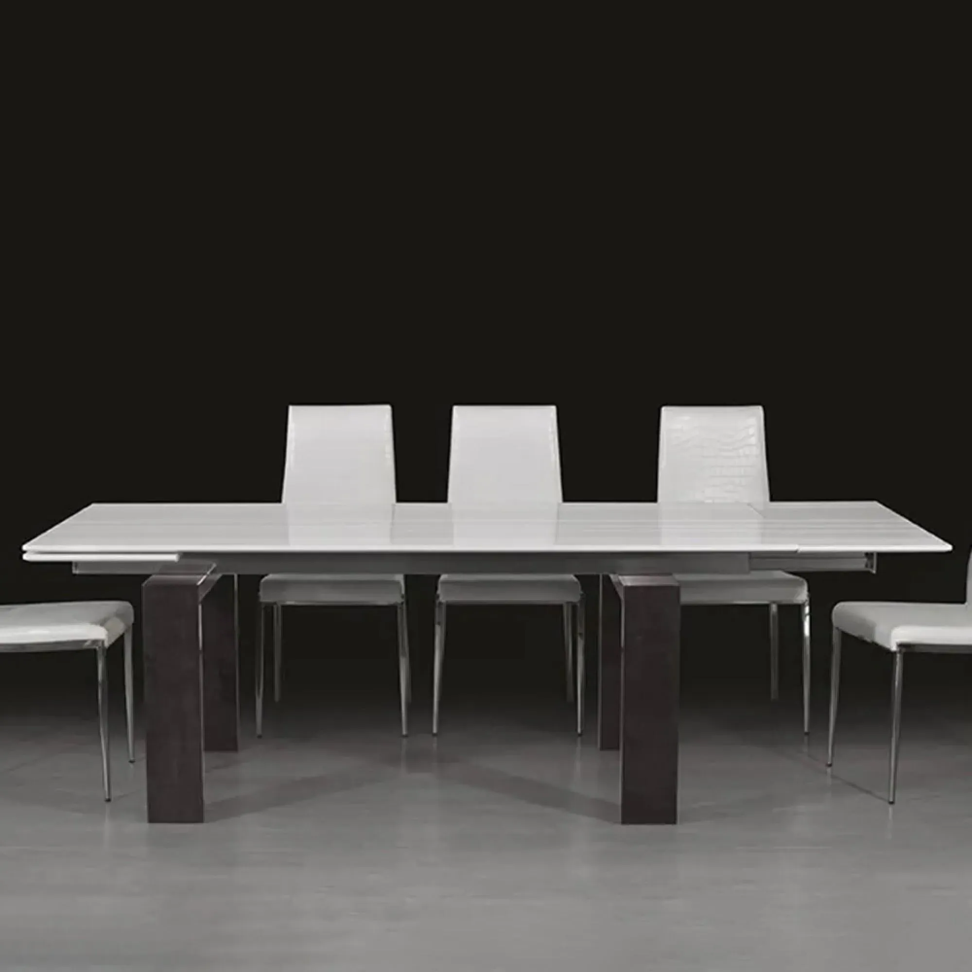 Milano 6-Seater Extendable Dining Table - Marble, Wood