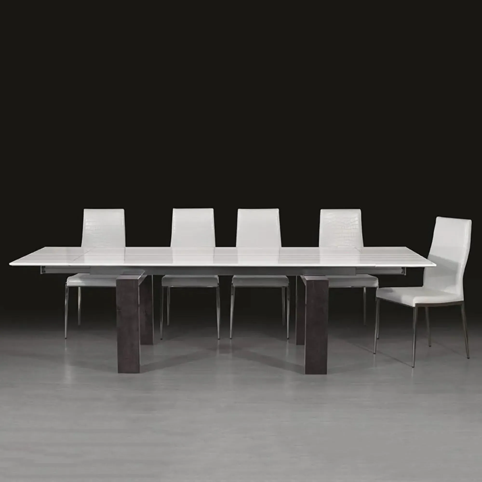 Milano 6-Seater Extendable Dining Table - Marble, Wood