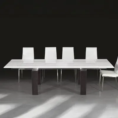 Milano 6-Seater Extendable Dining Table - Marble, Wood