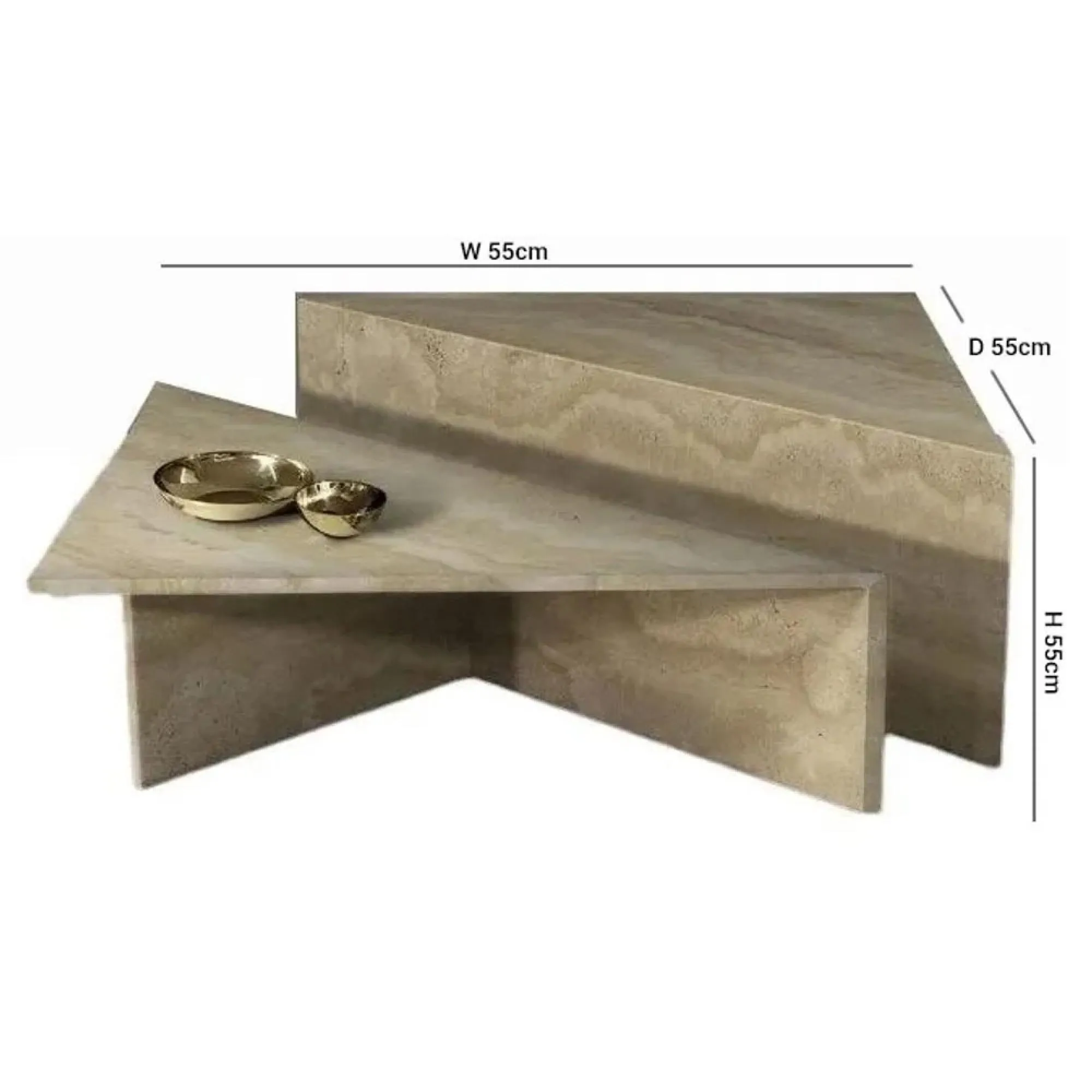 Miro Triangle Occasional Table - Marble