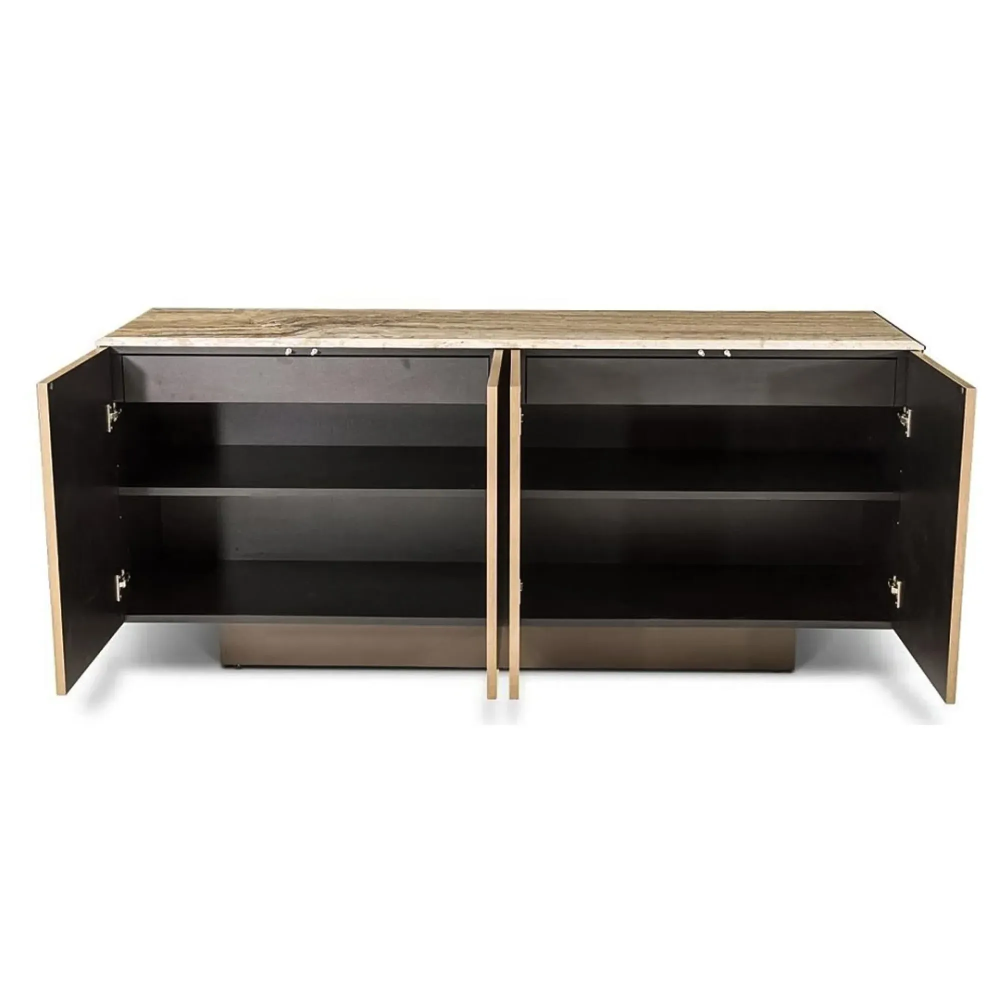 Opera 4 Door Large Sideboard - Marble, Wood