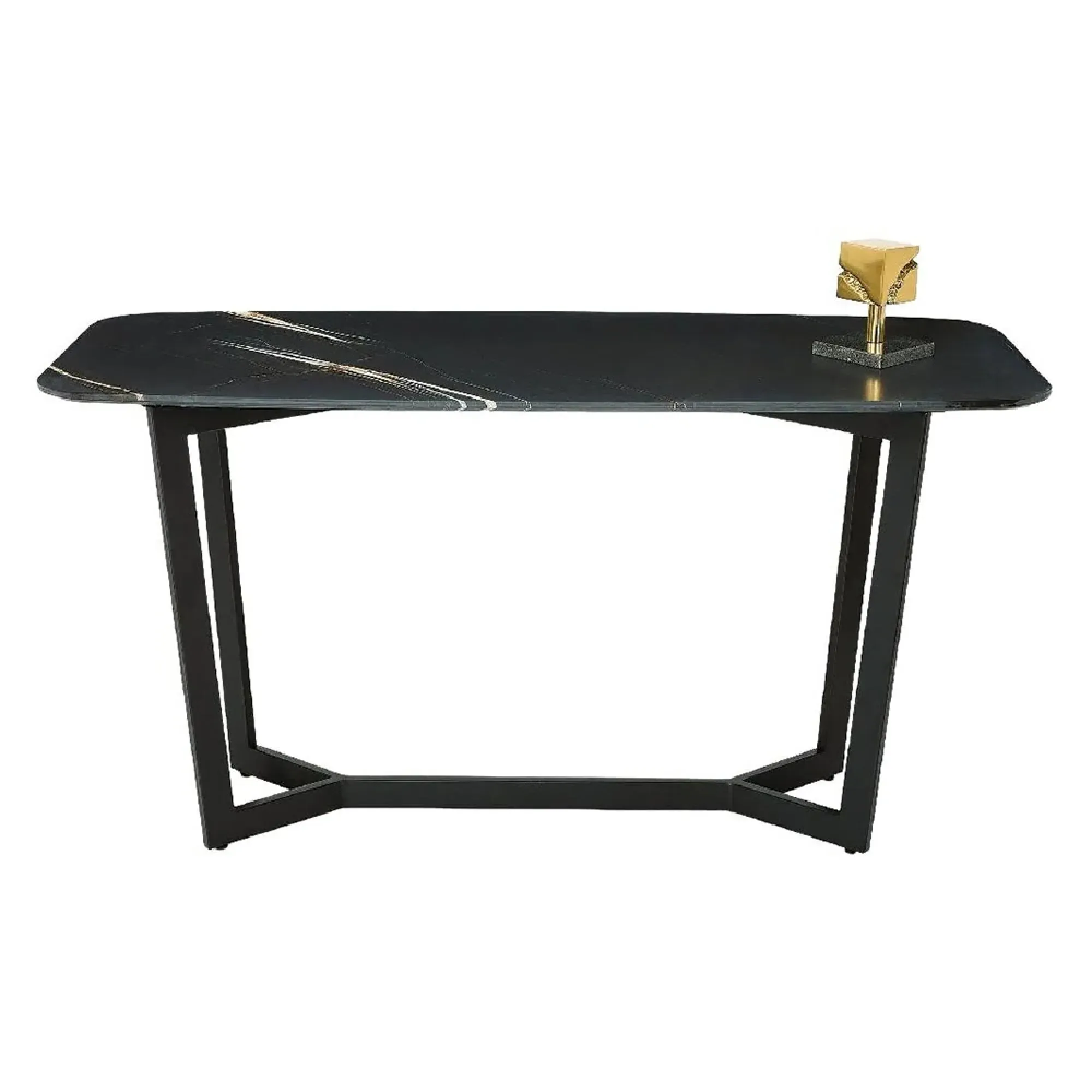 Oscar Console Table with Metal Base - Marble