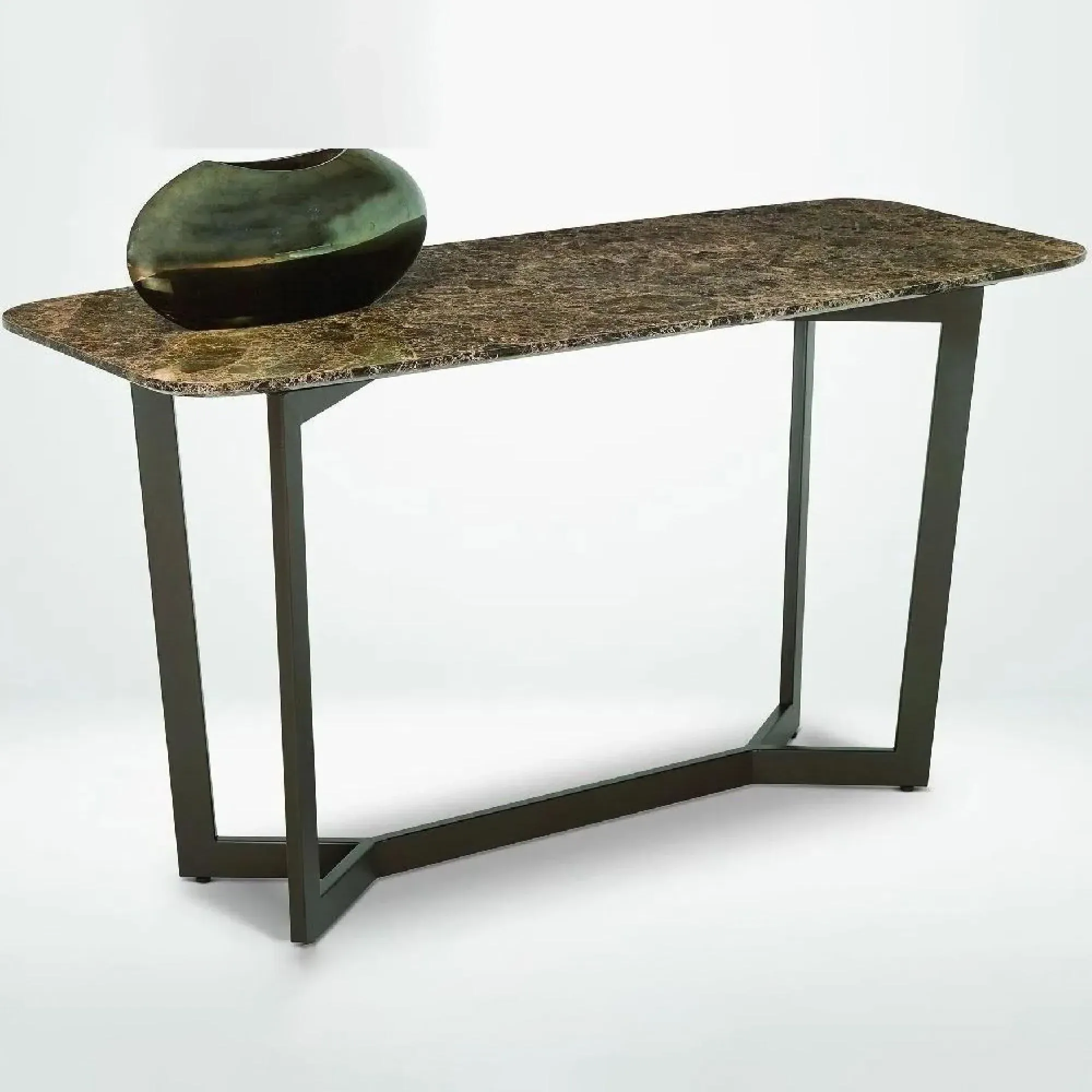 Oscar Console Table with Metal Base - Marble