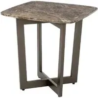 Oscar Lamp Table with Metal Base - Marble