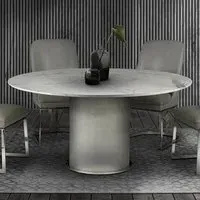 Prestige Round Pedestal Dining Table - Marble