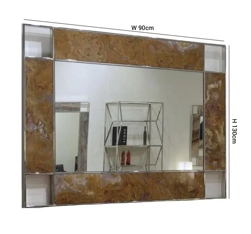 Rectangular Wall Mirror - Marble