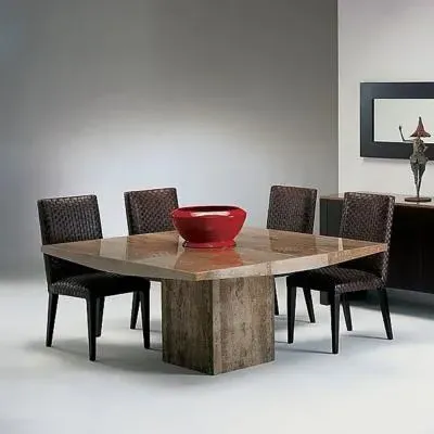 Roma Boat Edge Marble Dining Table