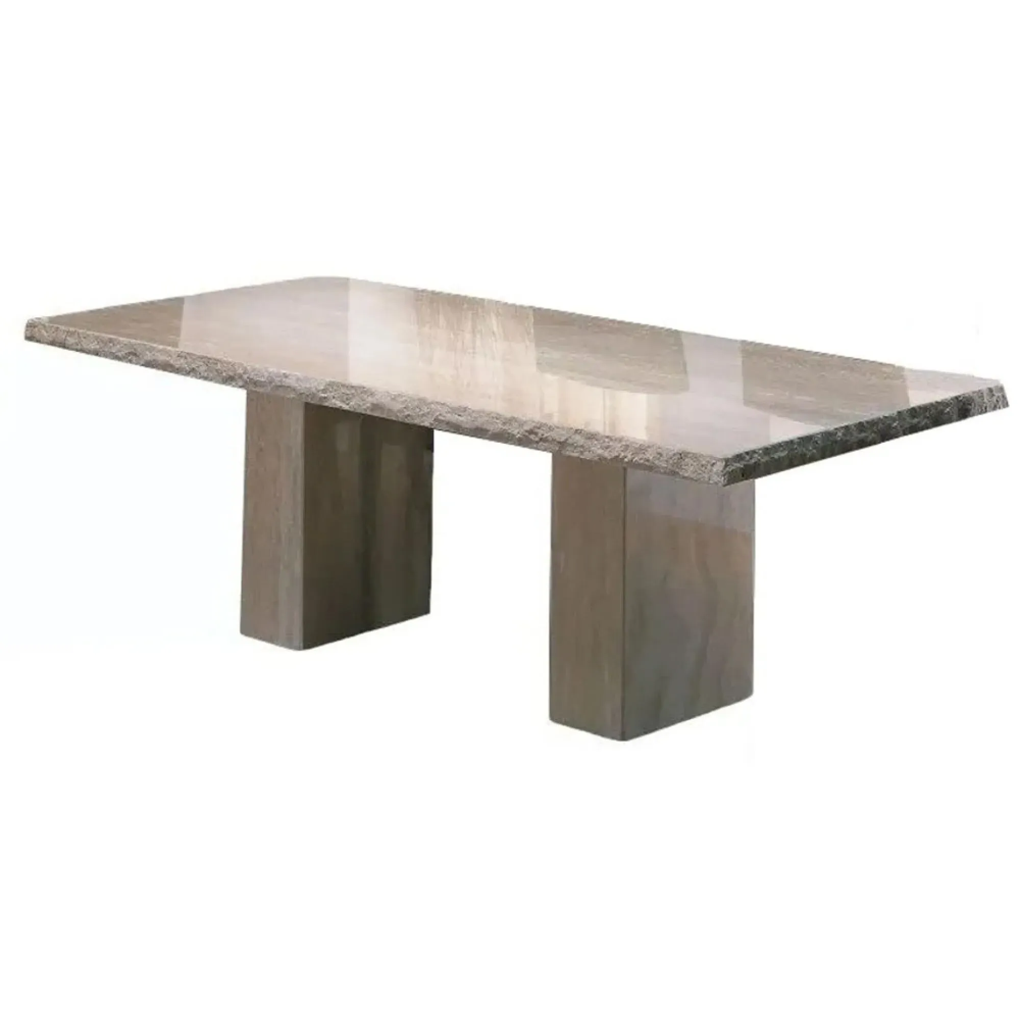 Roma Chiseled Edge Marble Dining Table