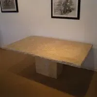 Roma Chiseled Edge Marble Dining Table