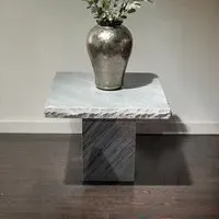 Roma Chiseled Edge Marble Occasional Table