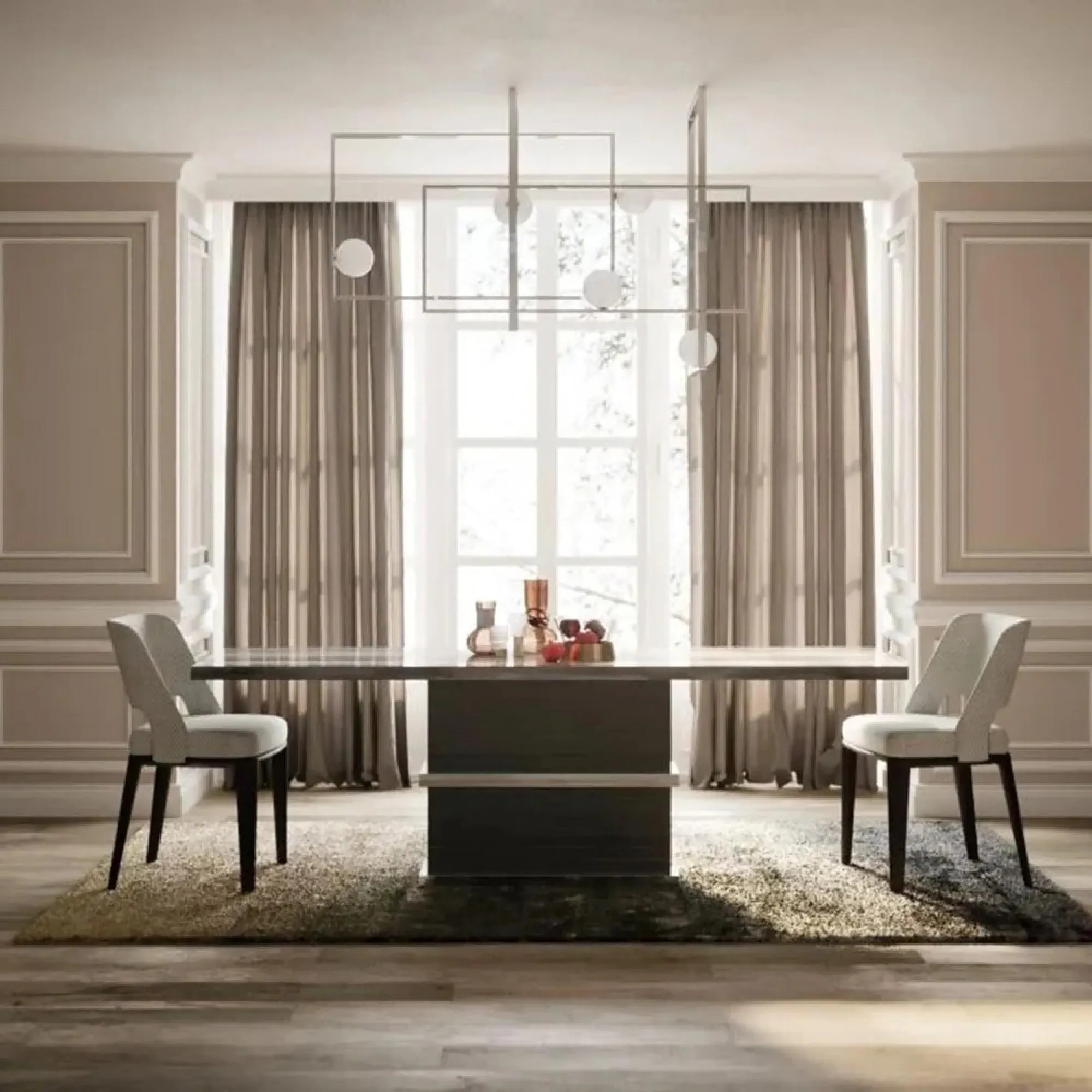 Saturn Light Dining Table - Marble