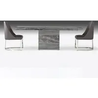 Soho Pedestal Dining Table - Marble, Stainless Steel