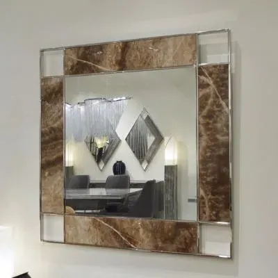 Square Wall Mirror - Marble