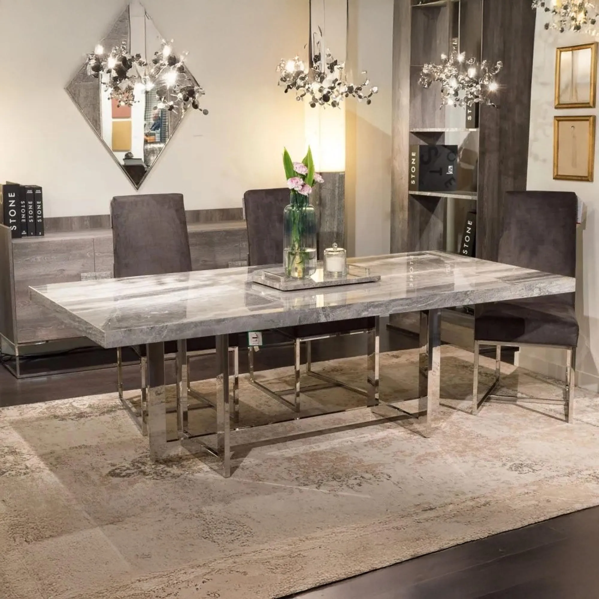 Stone International Horizon Dining Table - Marble