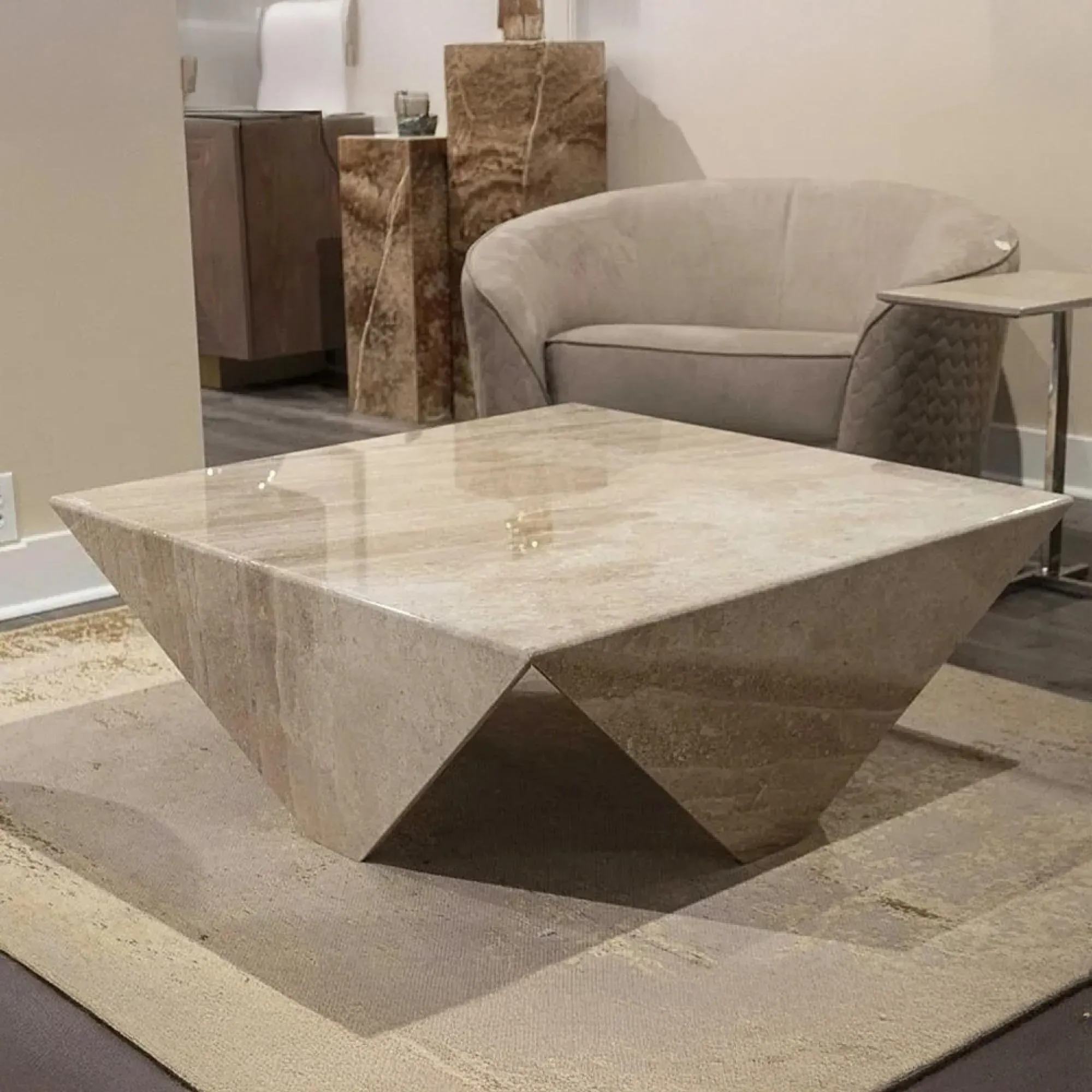 Stone International Origami Occasional Table - Marble