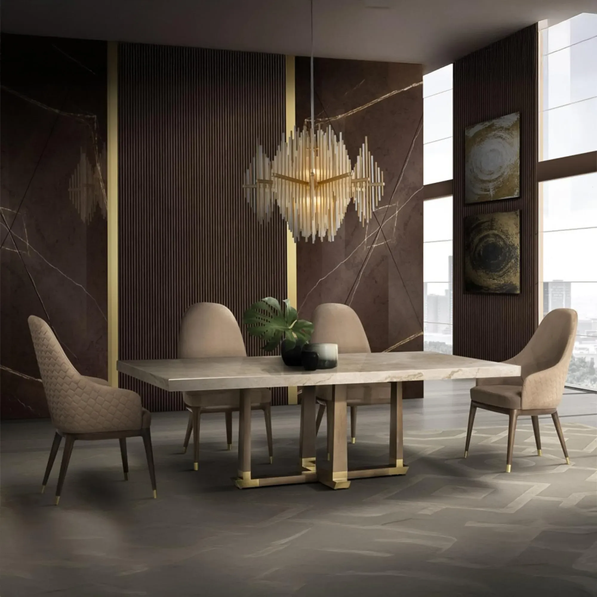 Sylvia Leather Dining Armchair