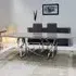 Tangle Dining Table with Pedestal Base - Marble, Steel