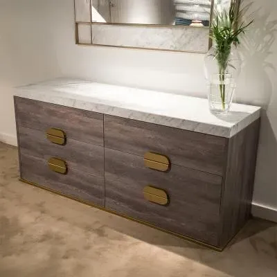 Westin 6 Drawer Wide Chest - Marble Top image