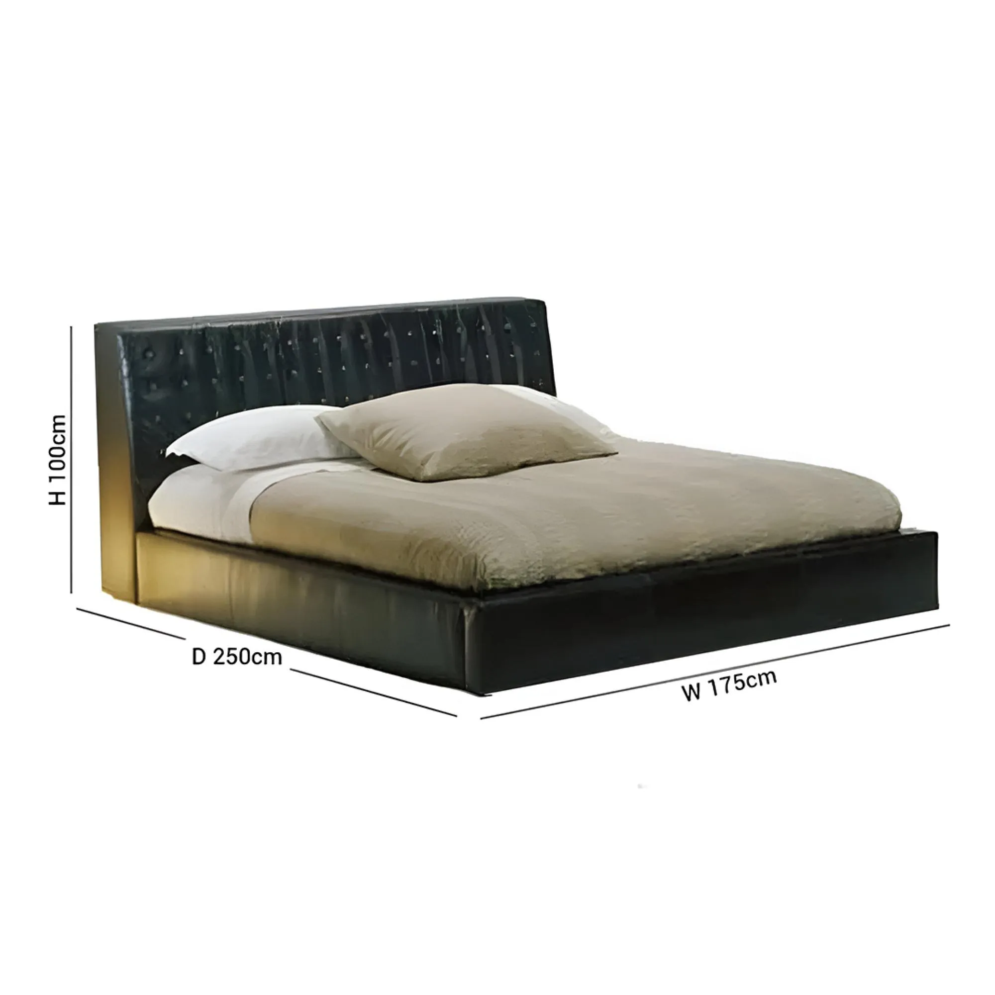 X Leather Bed