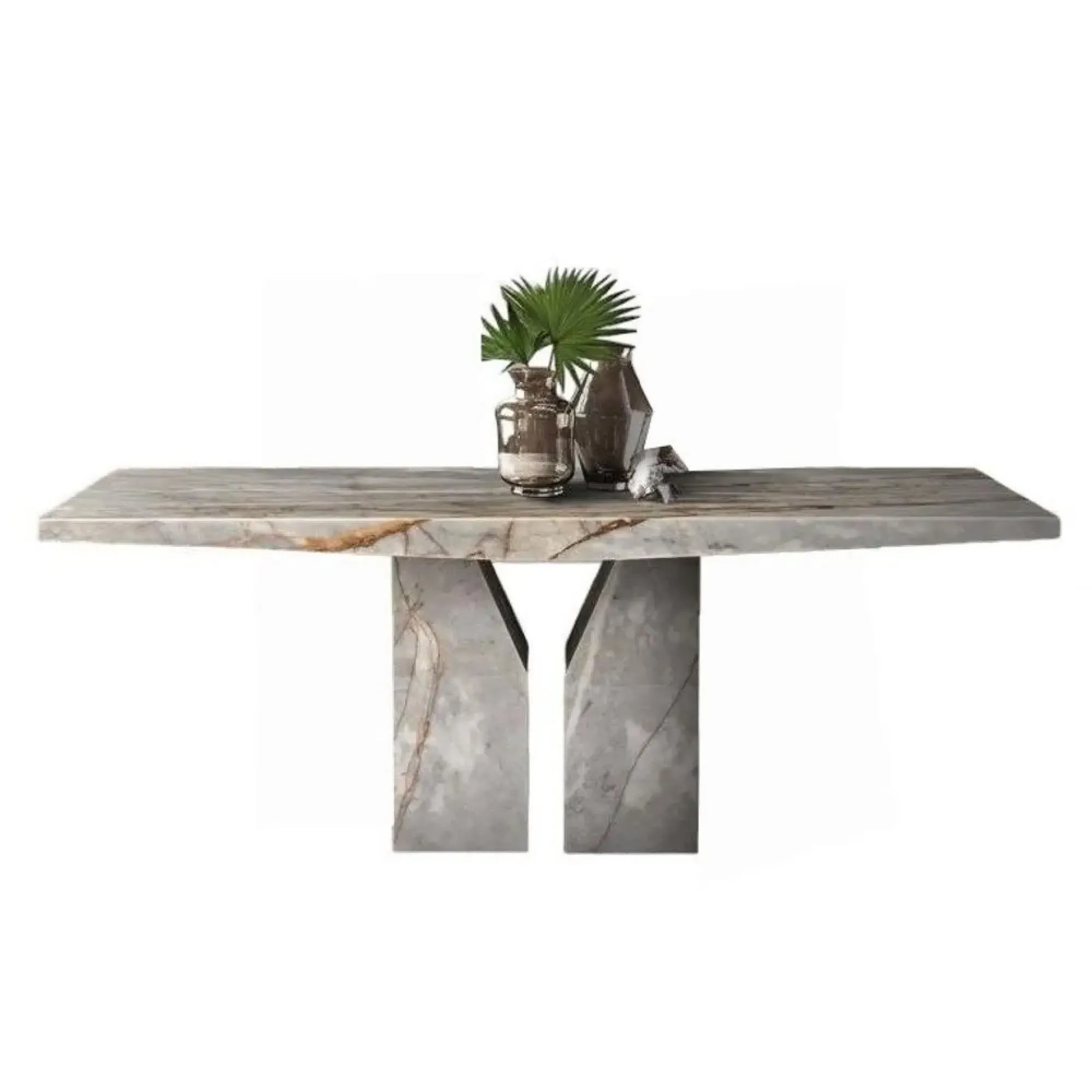 Zenith Marble Pedestal Dining Table