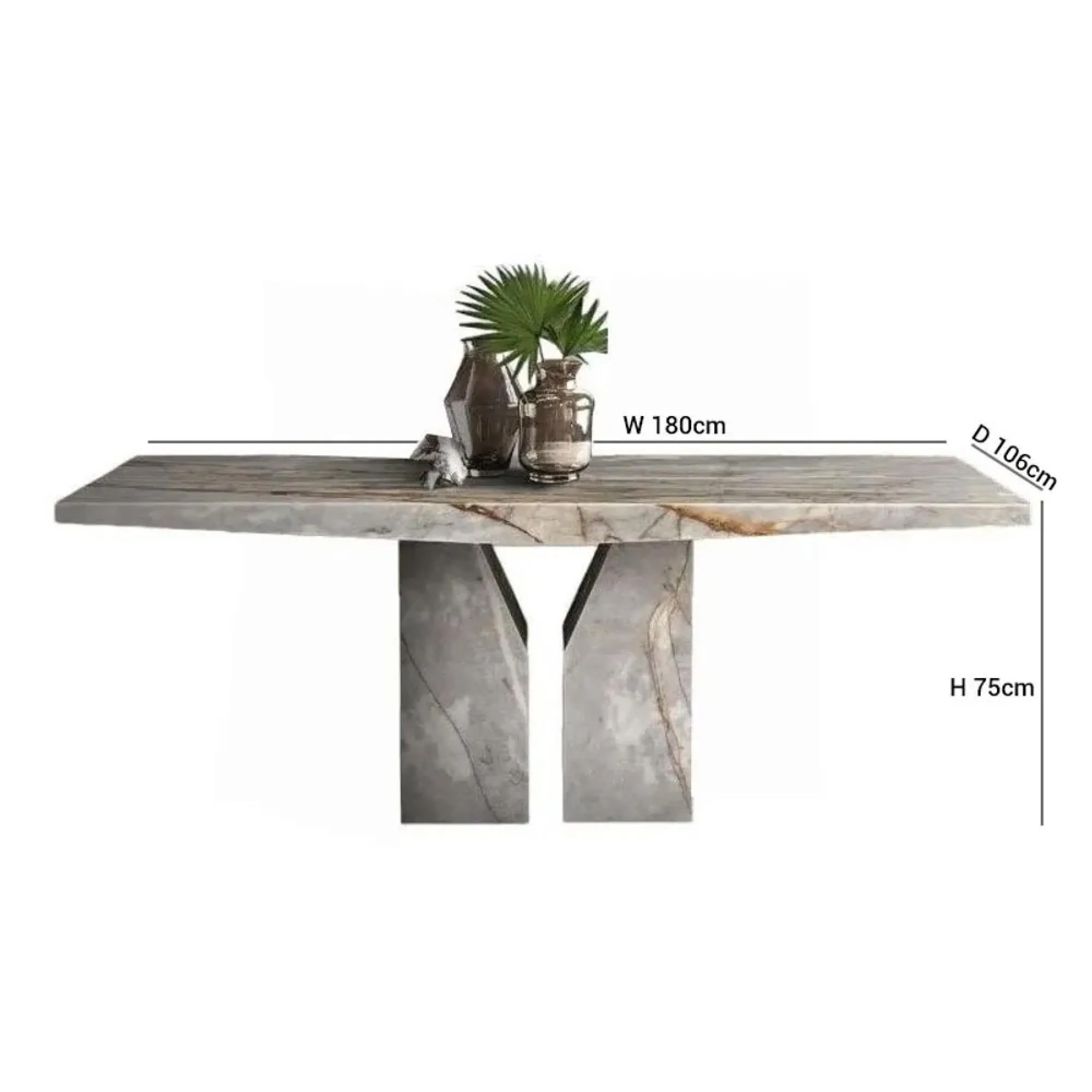 Zenith Marble Pedestal Dining Table