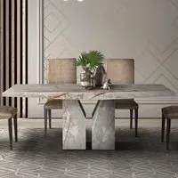 Zenith Marble Pedestal Dining Table