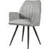 Blende Dining Armchair - Light Grey, Faux Leather