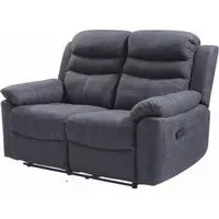 Hooven 2-Seater Recliner - Charcoal, Fabric