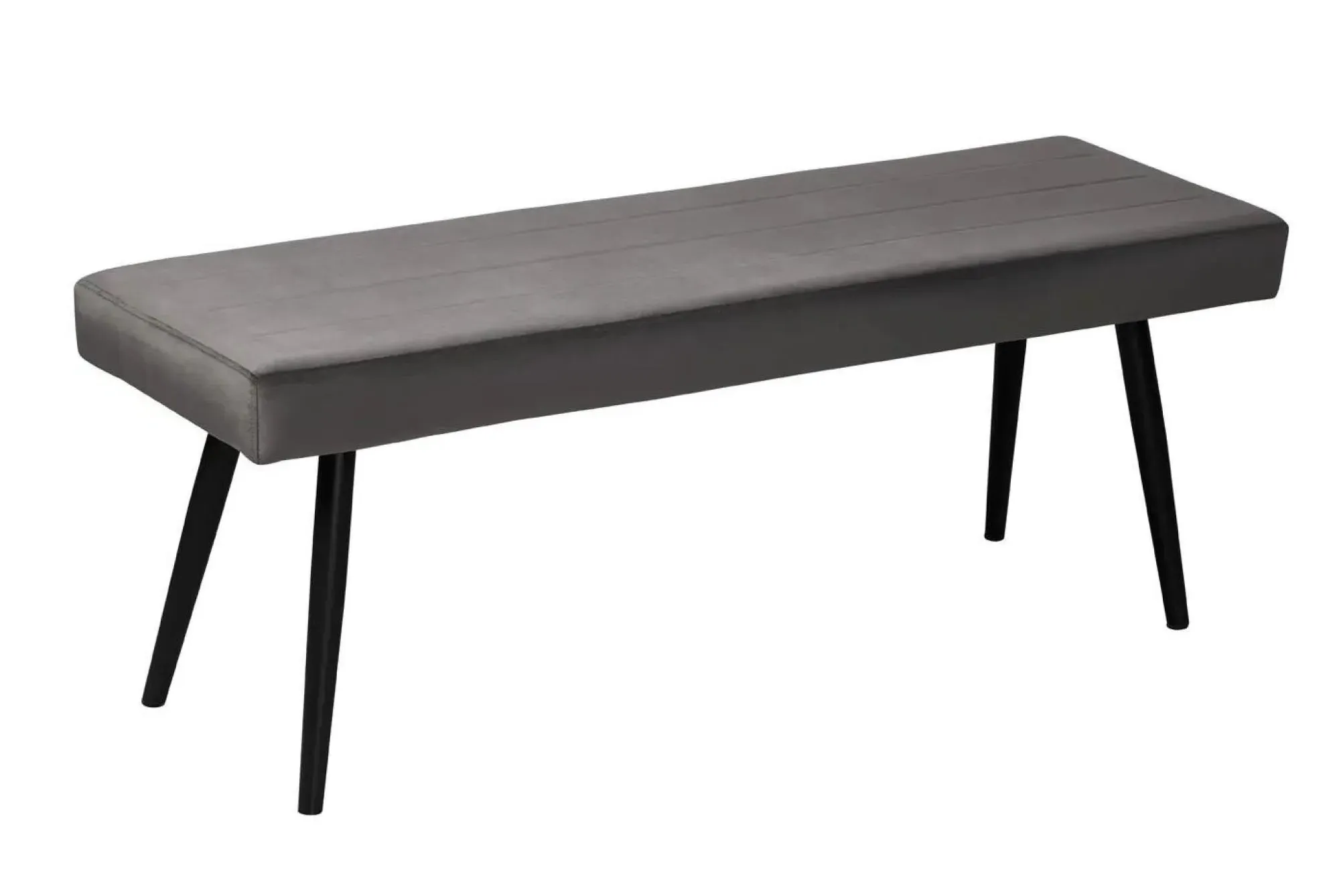 Keyser Dining Bench - Dark Grey, Velvet