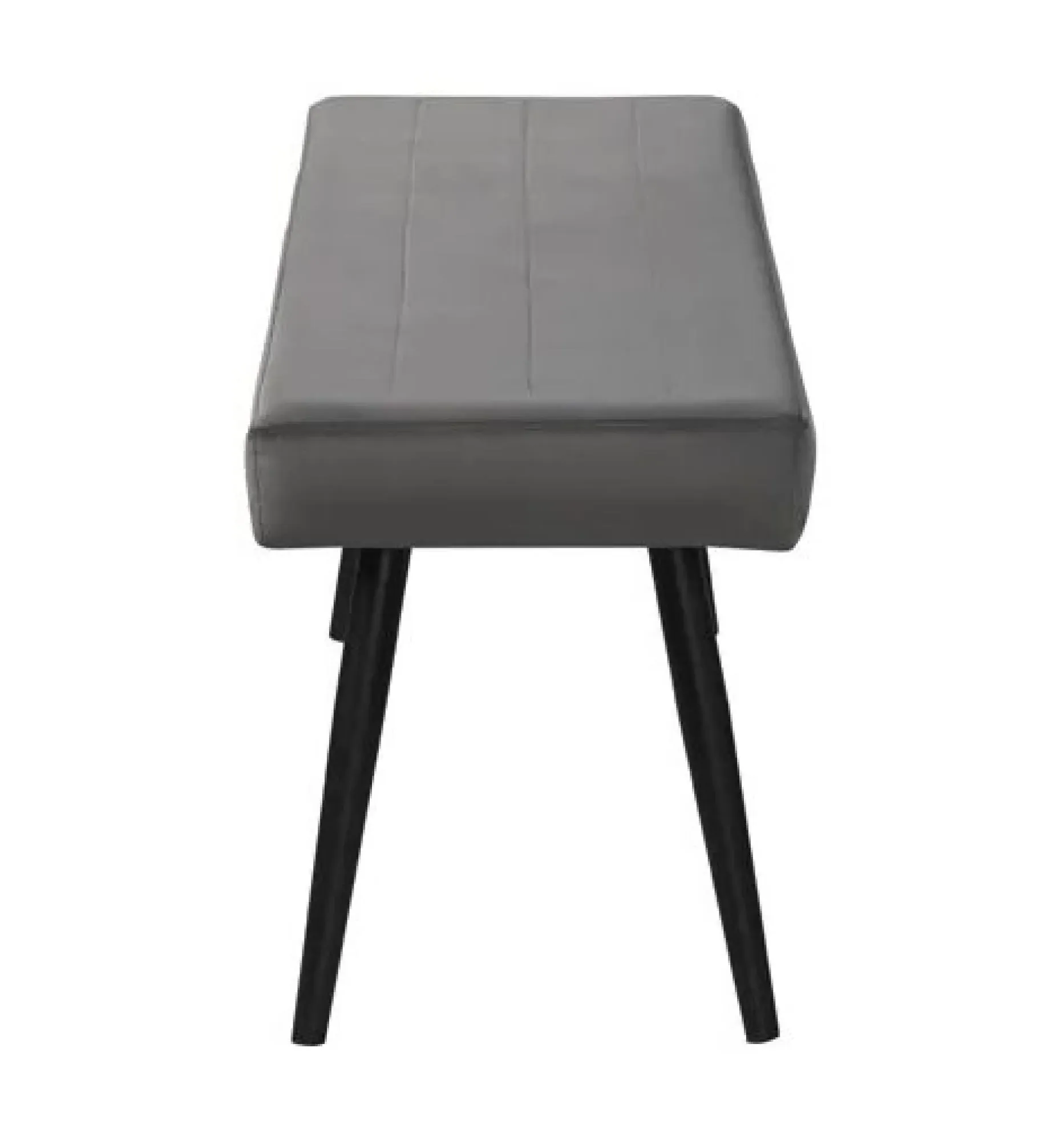 Keyser Dining Bench - Dark Grey, Velvet