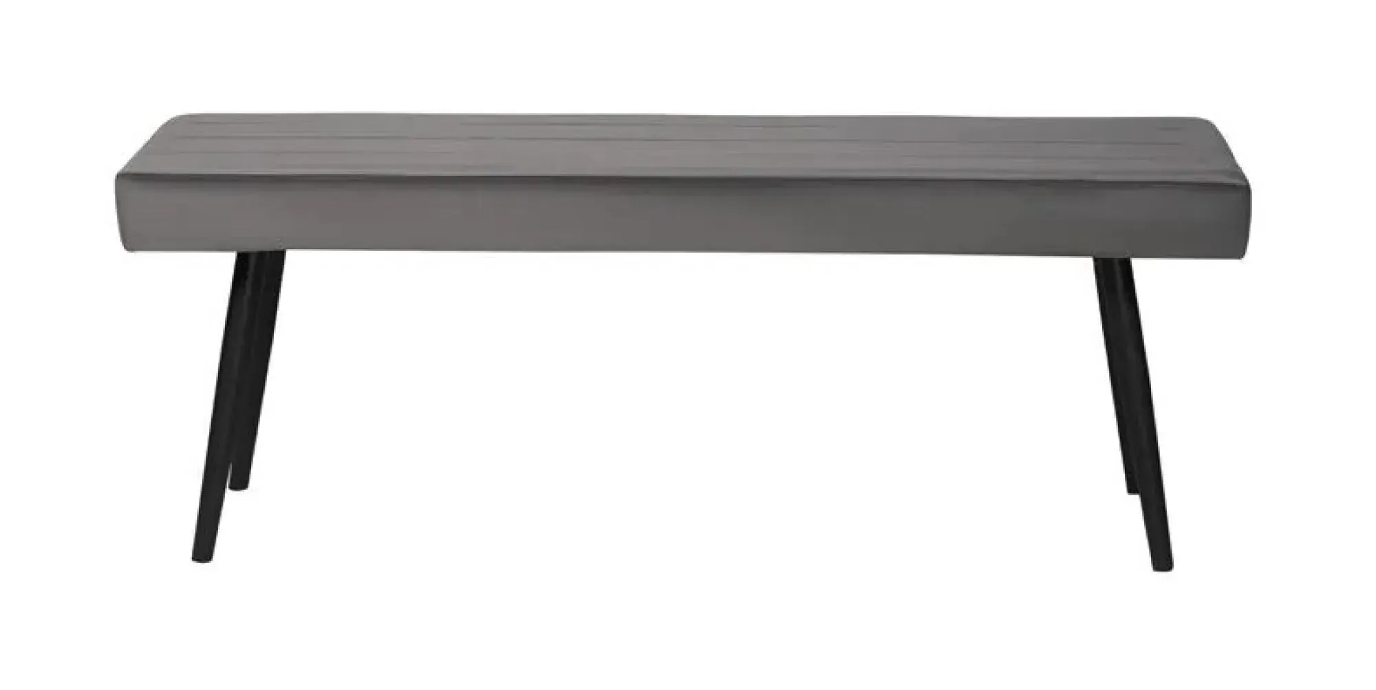 Keyser Dining Bench - Dark Grey, Velvet