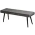 Keyser Dining Bench - Dark Grey, Velvet
