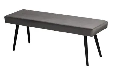 Keyser Dining Bench - Dark Grey, Velvet image