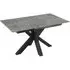 Rosamond Extending Dining Table with Spider Legs - Grey, Ceramic