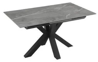 Rosamond Extending Dining Table with Spider Legs - Grey, Ceramic image