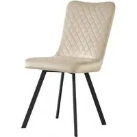 Visalia Dining Chair Set - Champagne, Velvet