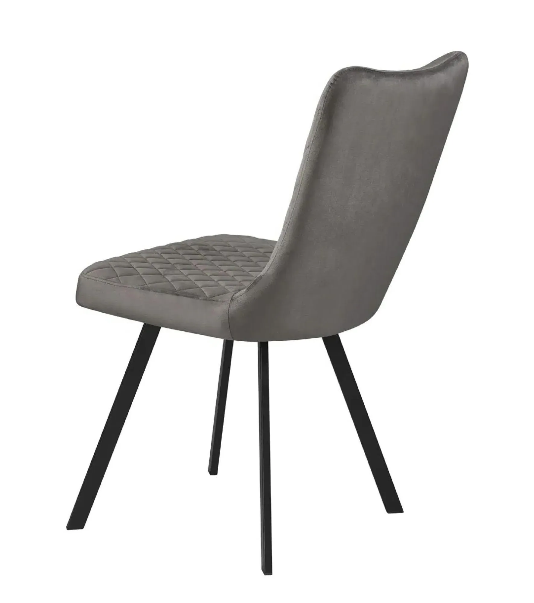 Yonah Dining Chair Set of 2 - Grey, Velvet