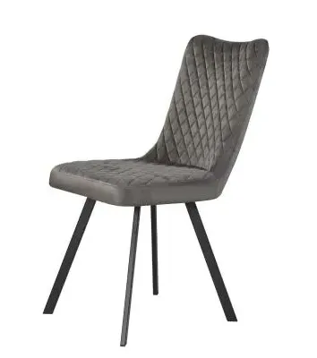 Yonah Dining Chair Set of 2 - Grey, Velvet image