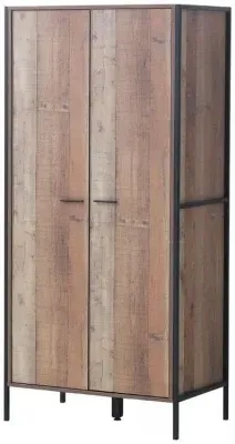 2 Door Wardrobe - Rustic Oak