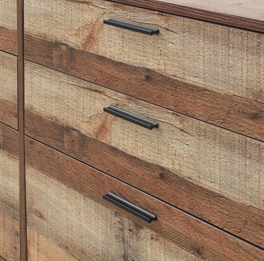 6 Drawer Wide Chest - Rustic Oak